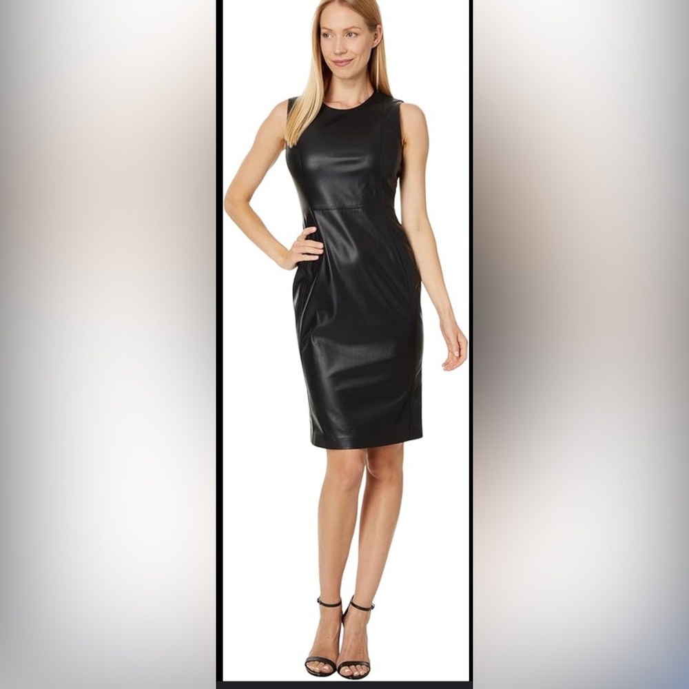 Calvin Klein Black Strapless Sheath Dress